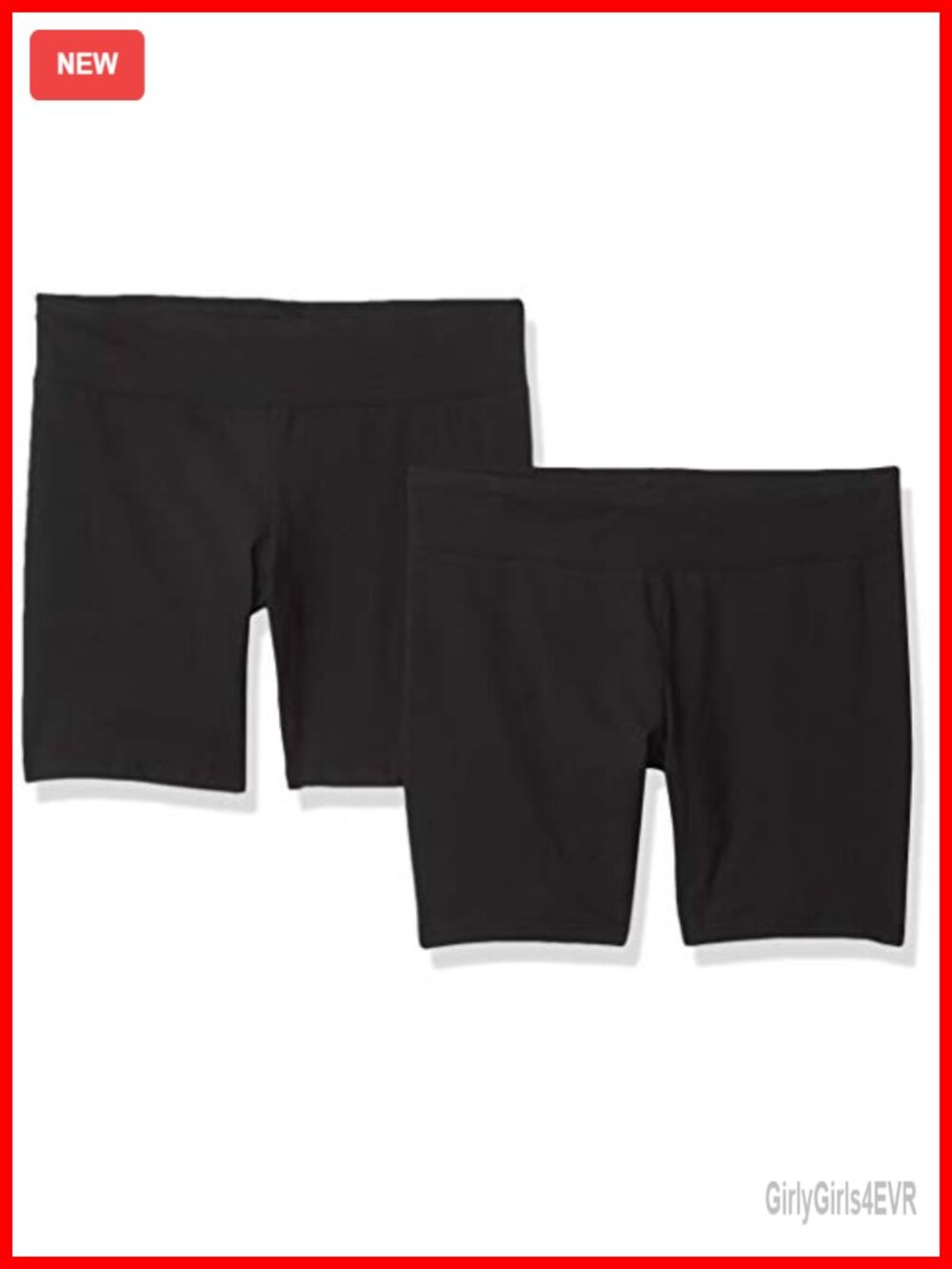 2-Pack Women's Cotton Stretch 7'' Bike Shorts Mid Rise Moisture Wicking